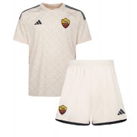 Camisa de Futebol AS Roma Gianluca Mancini #23 Equipamento Secundário Infantil 2023-24 Manga Curta (+ Calças curtas)